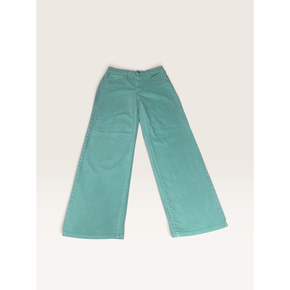 GUESS Womens Aqua Turquoise Wide Leg Jeans High Rise Y2K Size 28/6 W28 L31